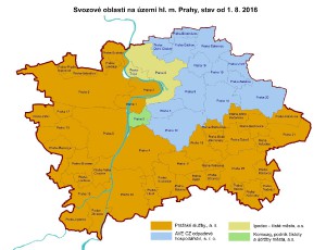 Mapa pokryti svozu PSAS